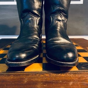 Justin Black Leather Boots, 5 C